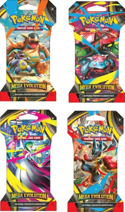 Pokémon - Trading Card Game: Mega Evolution Sleeved Booster - Styles May Vary