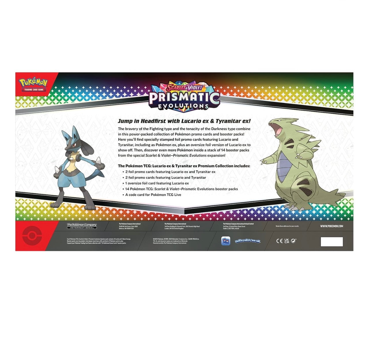 Pokemon Lucario Ex & Tyranitar Ex Premium Collection