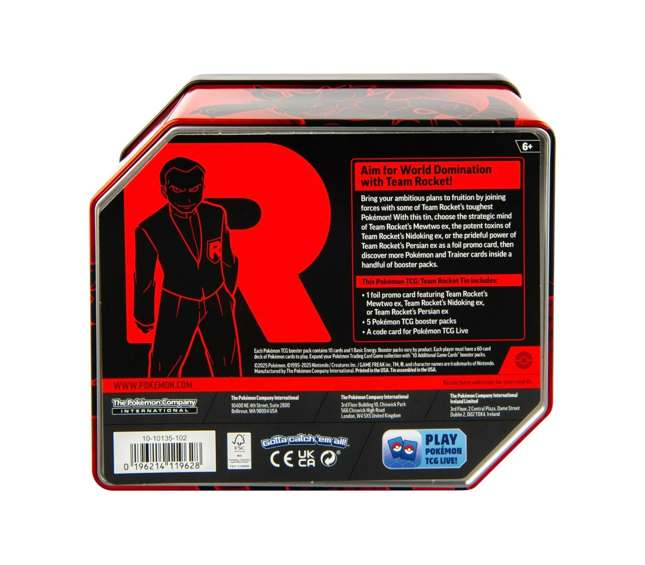 Pokemon TCG Team Rocket Persian Tin
